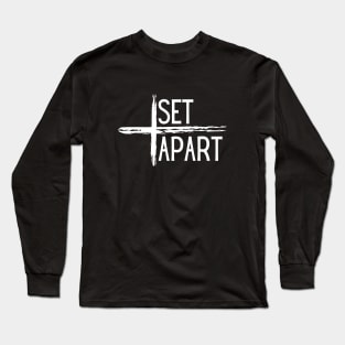 Set Apart Christian Cross Design Long Sleeve T-Shirt